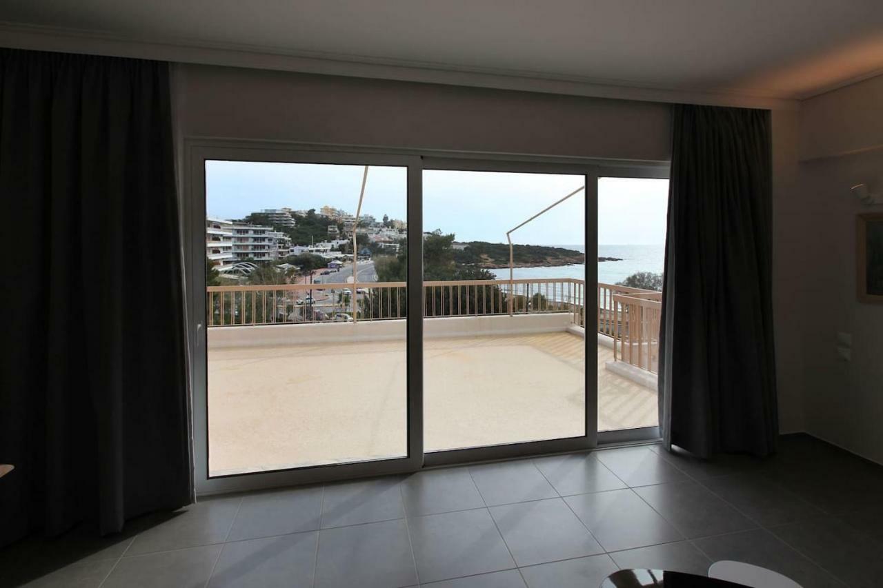 Seaside Renovated Top Floor Apartment Saronida Ngoại thất bức ảnh