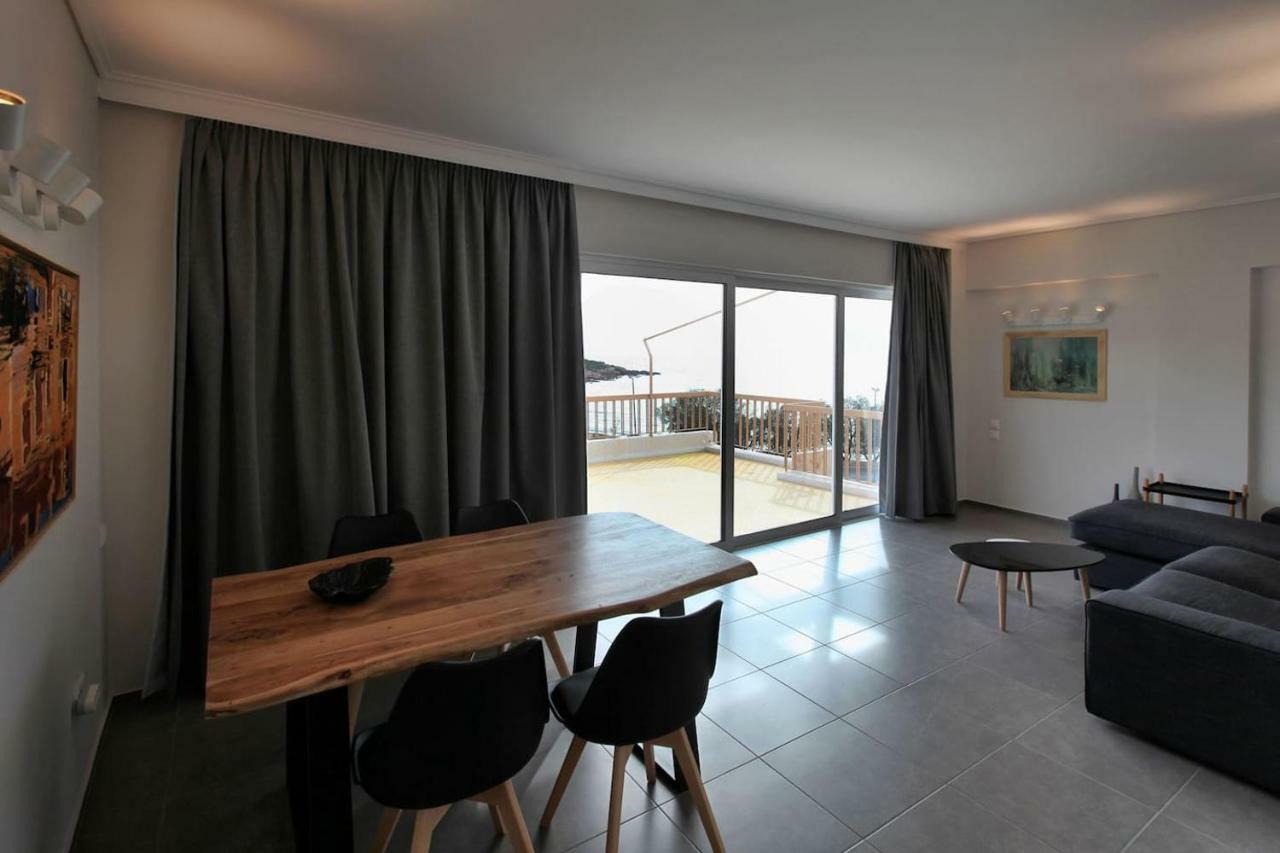 Seaside Renovated Top Floor Apartment Saronida Ngoại thất bức ảnh